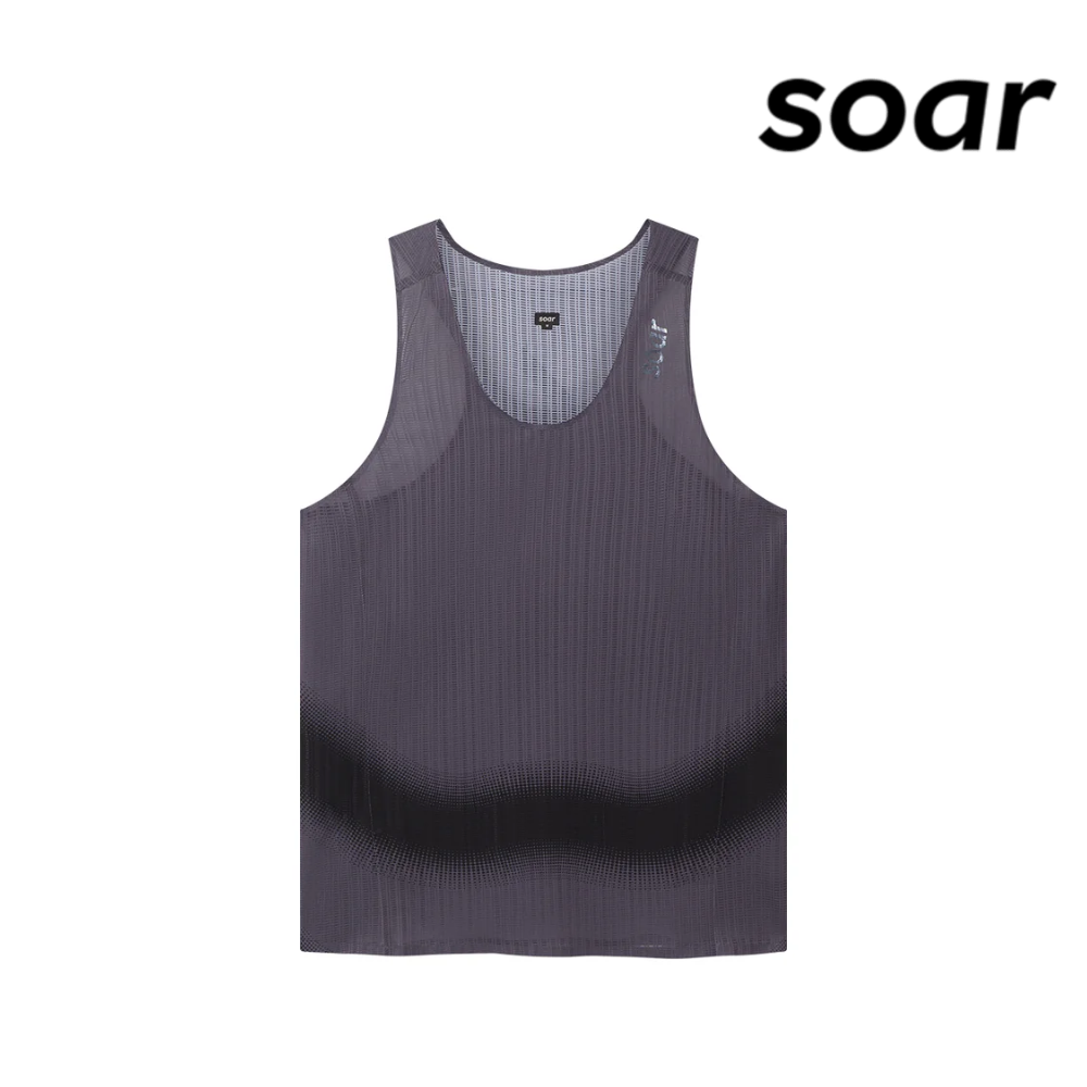 SOAR Running Men Race Vest - Black / Grey