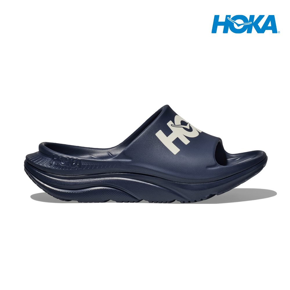 HOKA Unisex Ora Athletic Slide - Varsity Navy / White