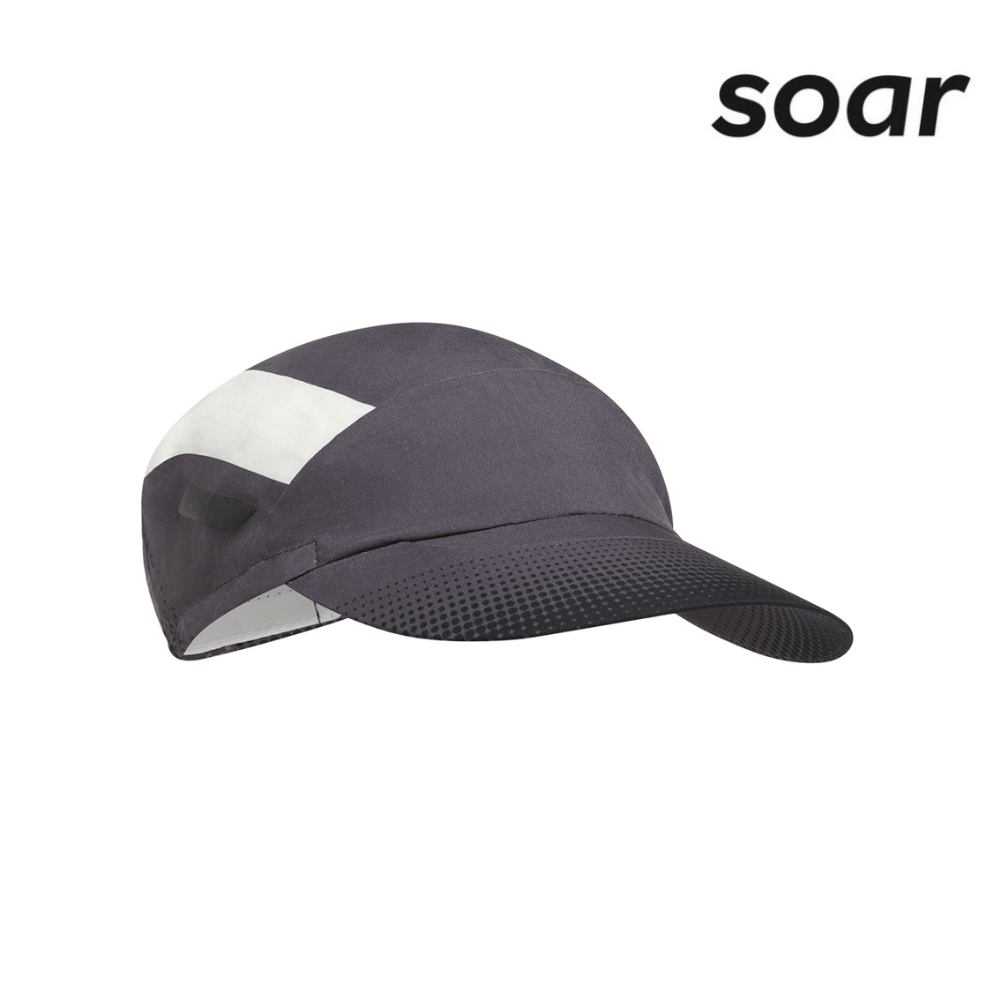 SOAR Running Unisex Printed Run Cap - Black / Grey