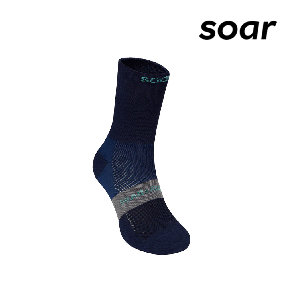 SOAR Running Crew Sock - Navy