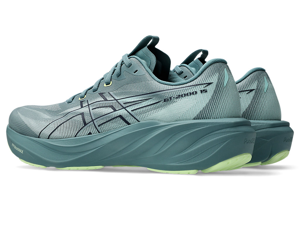 ASICS Men GT-2000 15 Wide - Foggy Teal / Illuminate Yellow