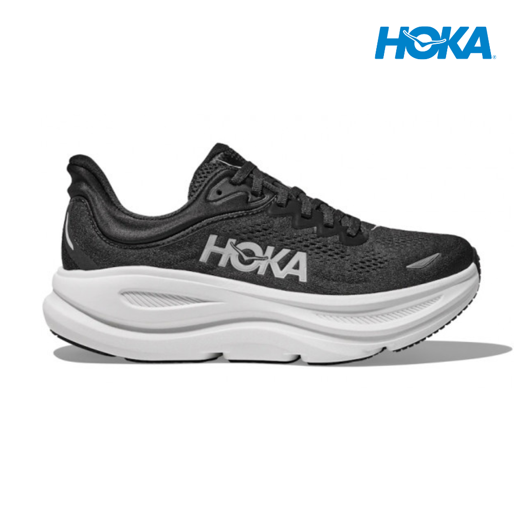HOKA Women Bondi 9 Wide - Black / White