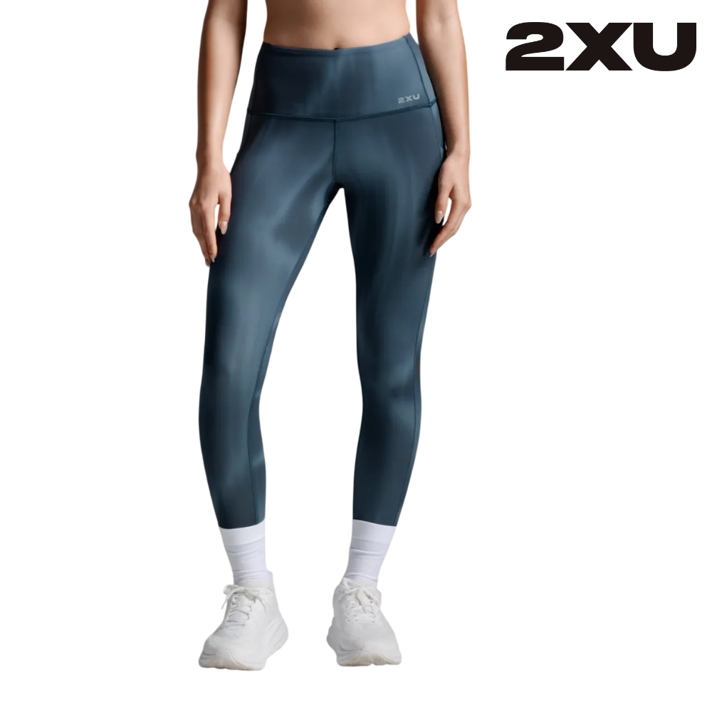 2XU Women Form Lineup Hi-Rise Comp Tight - Dark Sage Glass Grad / Dark Sage