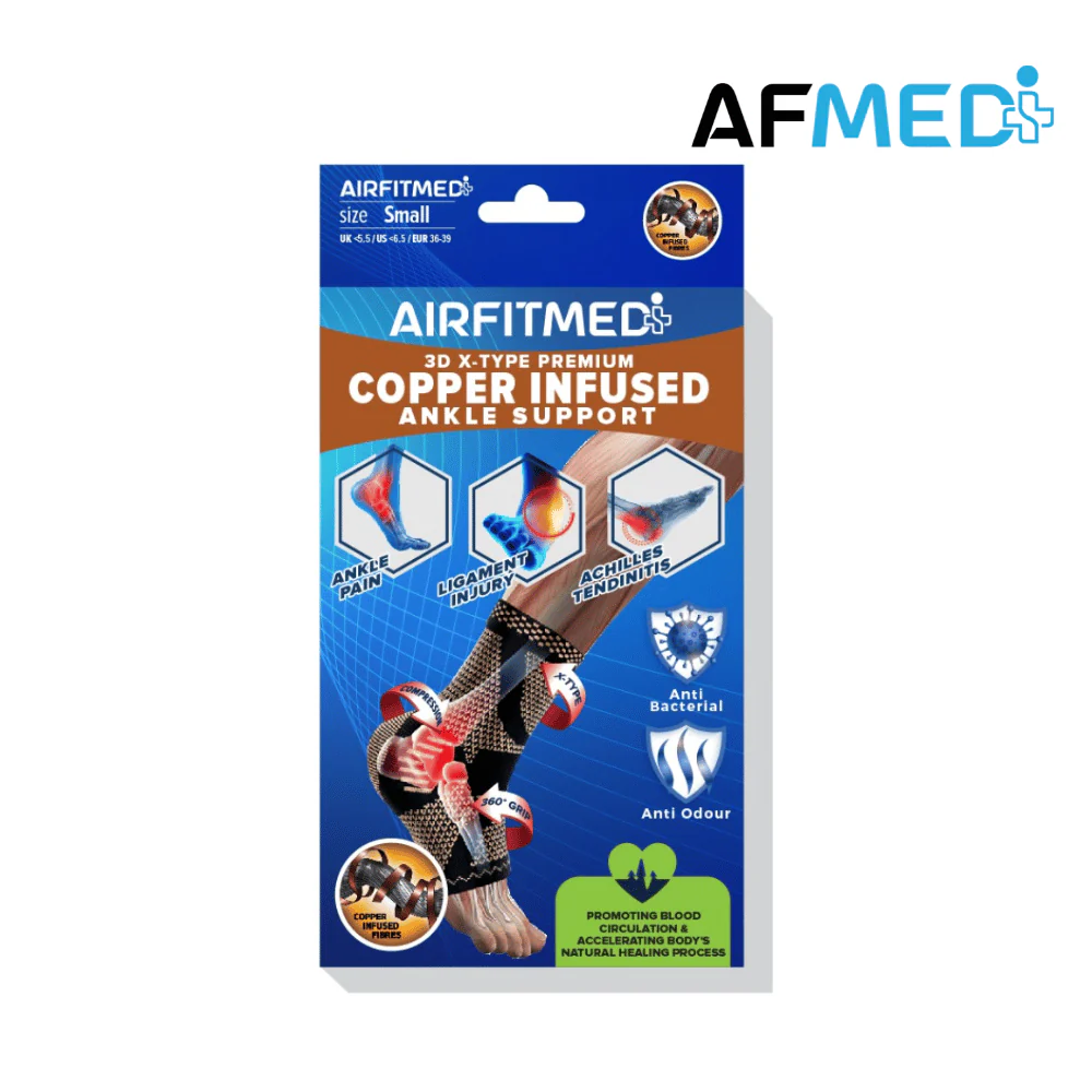AirFit Medi - 3D X-Type Support Ankle Sleeve (Copper Infused)
