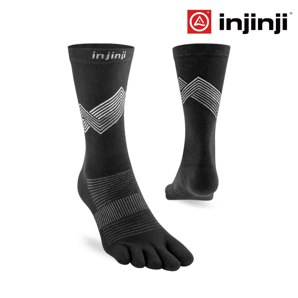 Injinji Run Lightweight Crew Coolmax - Black