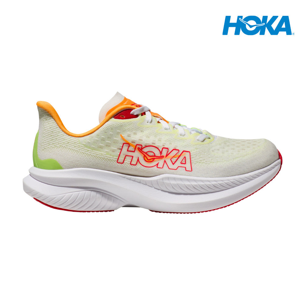 HOKA Women Mach 6 - White / Lettuce