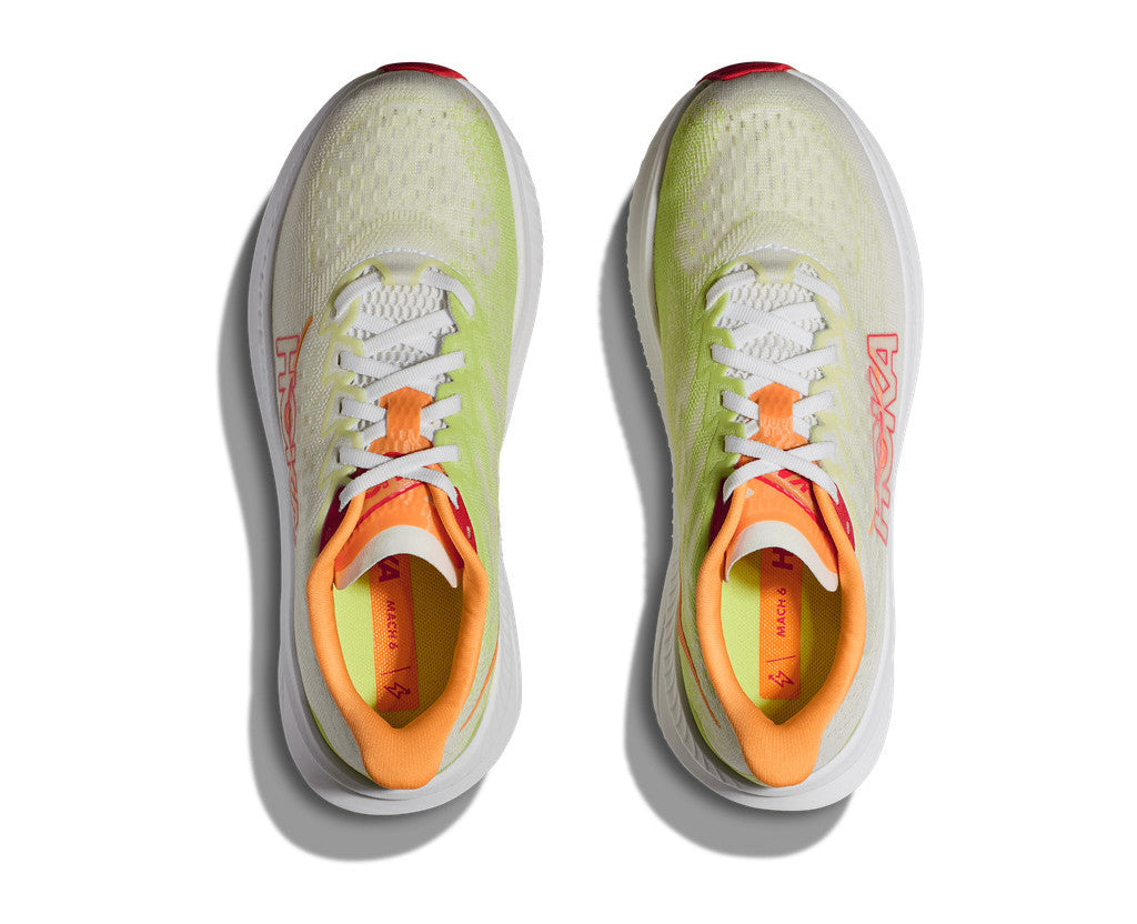 HOKA Women Mach 6 - White / Lettuce