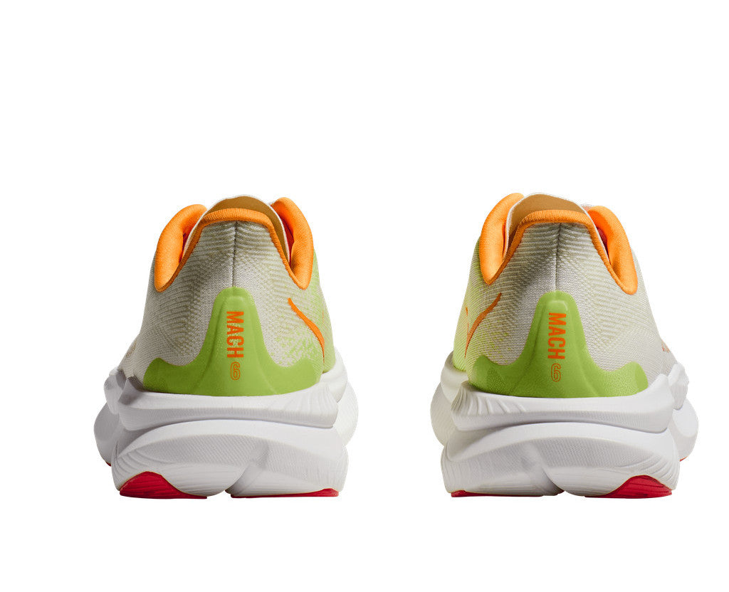 HOKA Women Mach 6 - White / Lettuce
