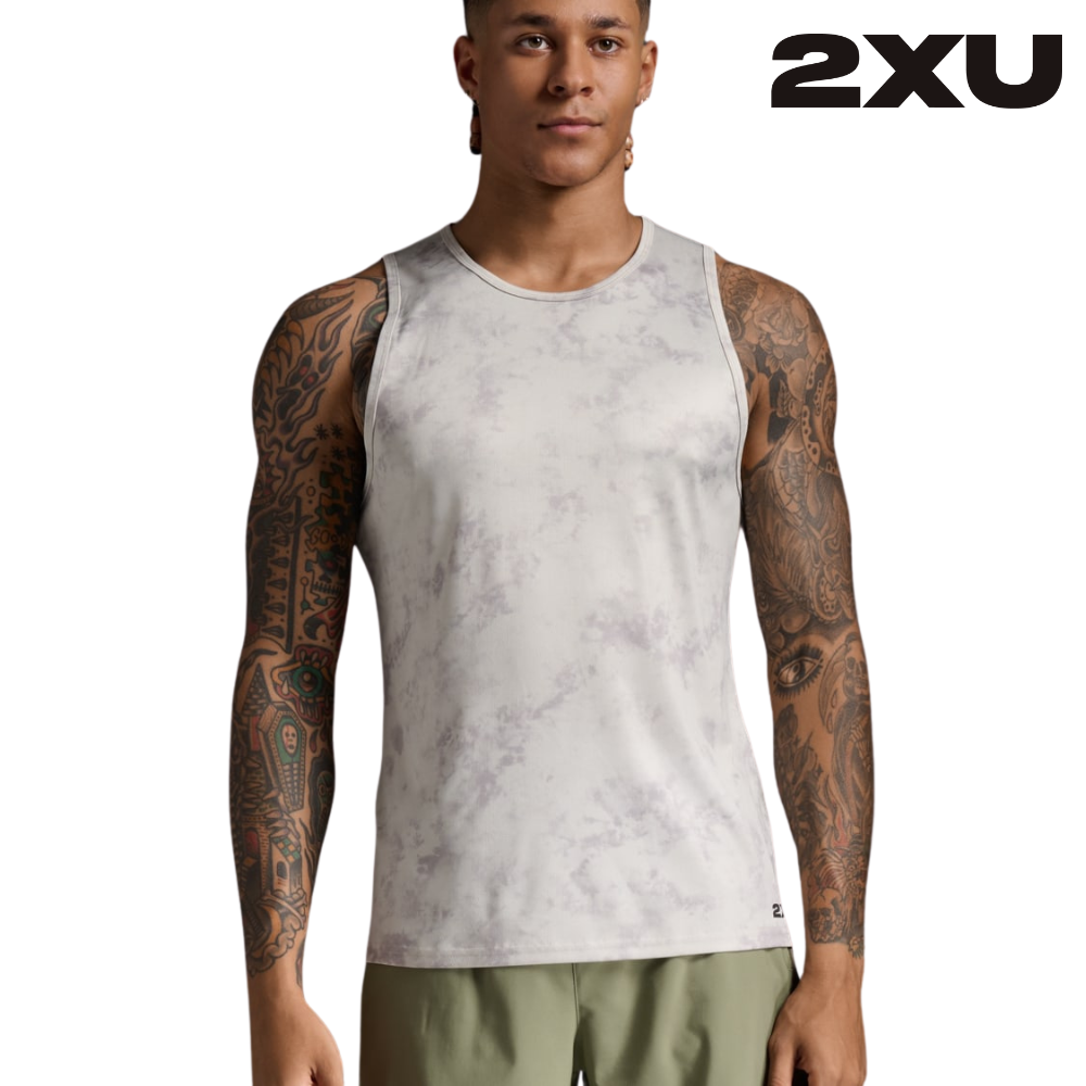 2XU Men Aero Tank - Carbon / Moon