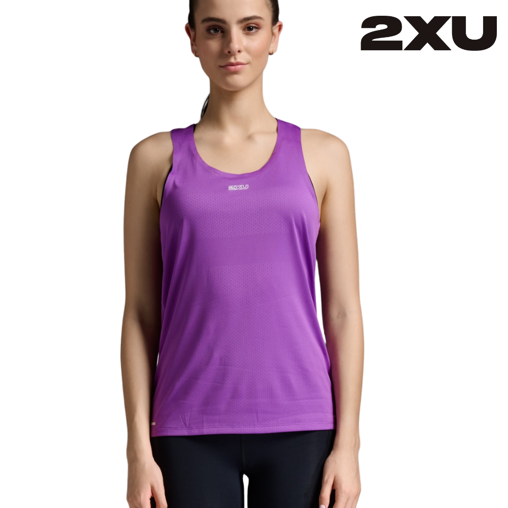 2XU Women Light Speed Tech Singlet - Thistle / White Reflective