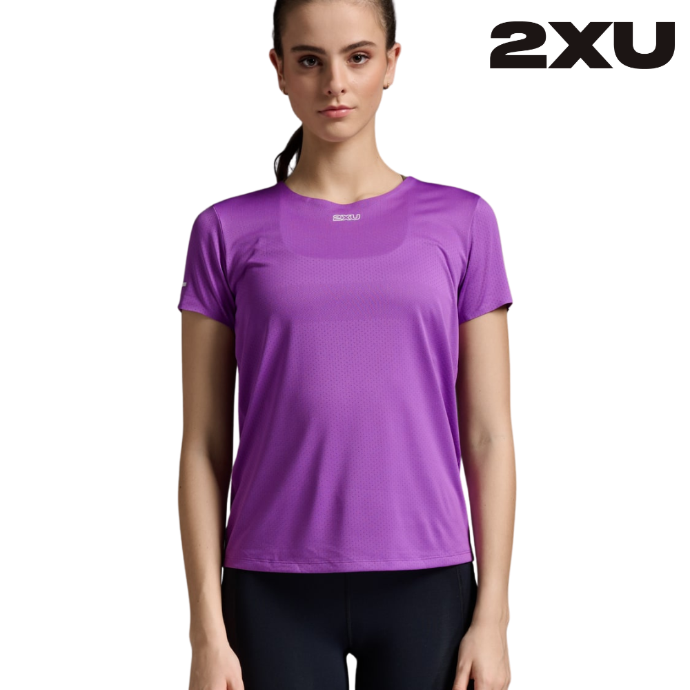 2XU Women Light Speed Tech Tee - Thistle / White Reflective