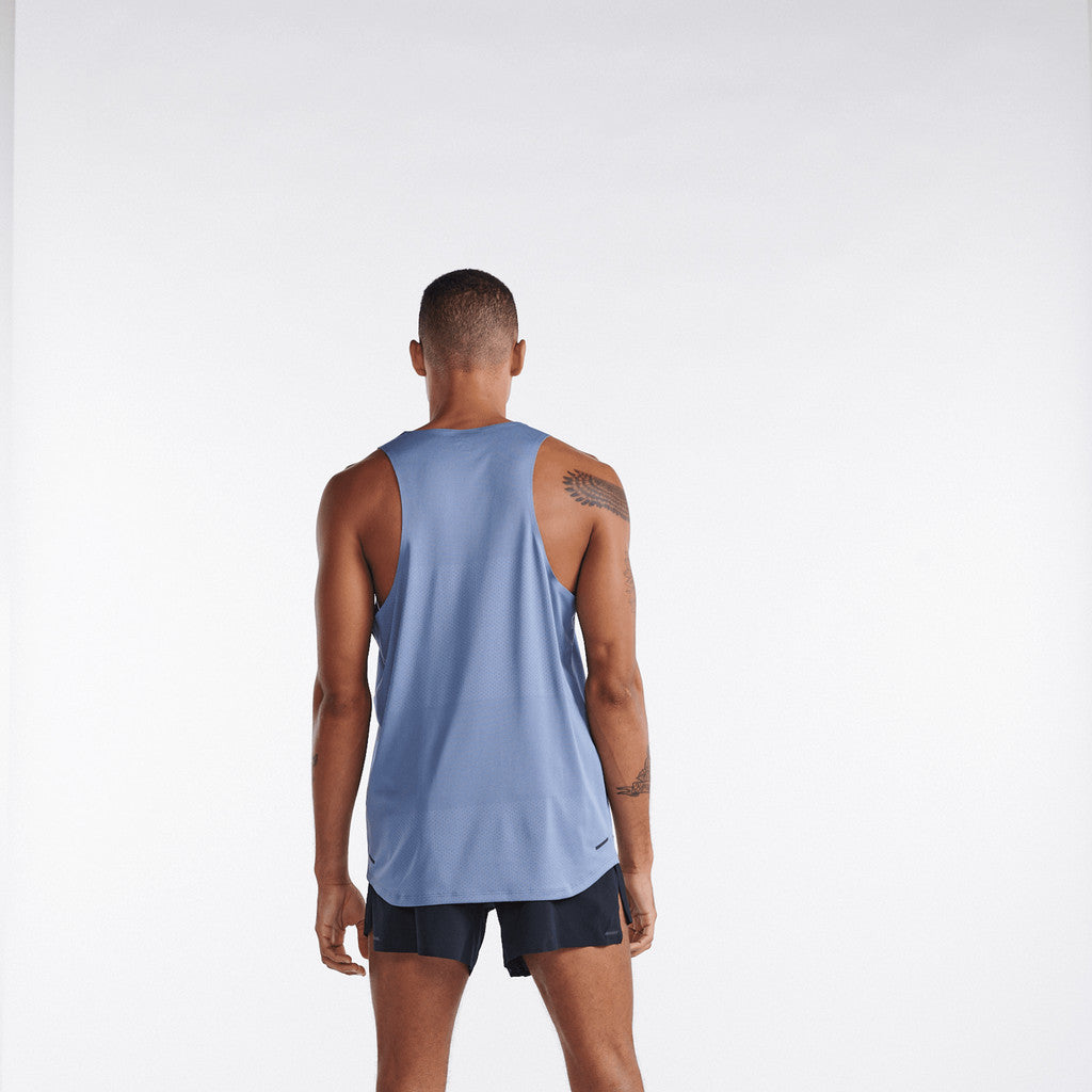 2Xu Men Lightspeed Tech Singlet - Blue Stone / Black Reflective
