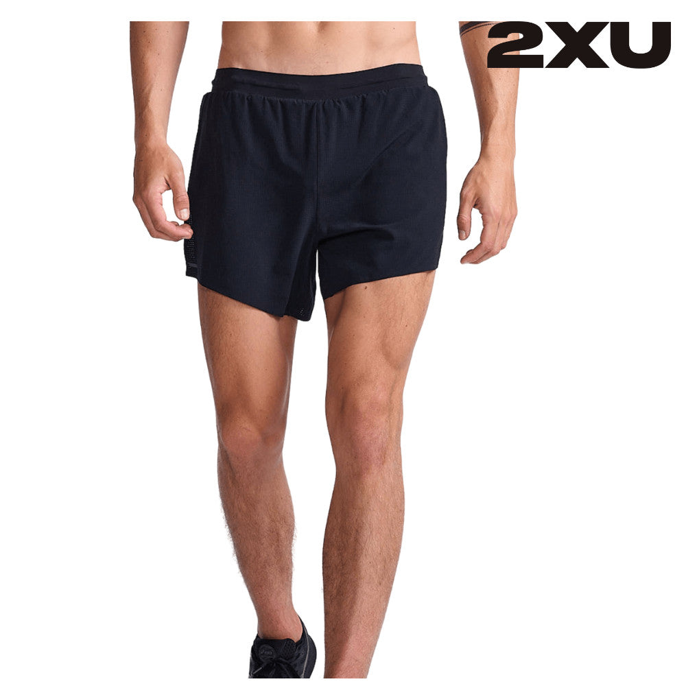 2XU Men Light Speed Stash 5 Inch Short - Black / Black Reflective