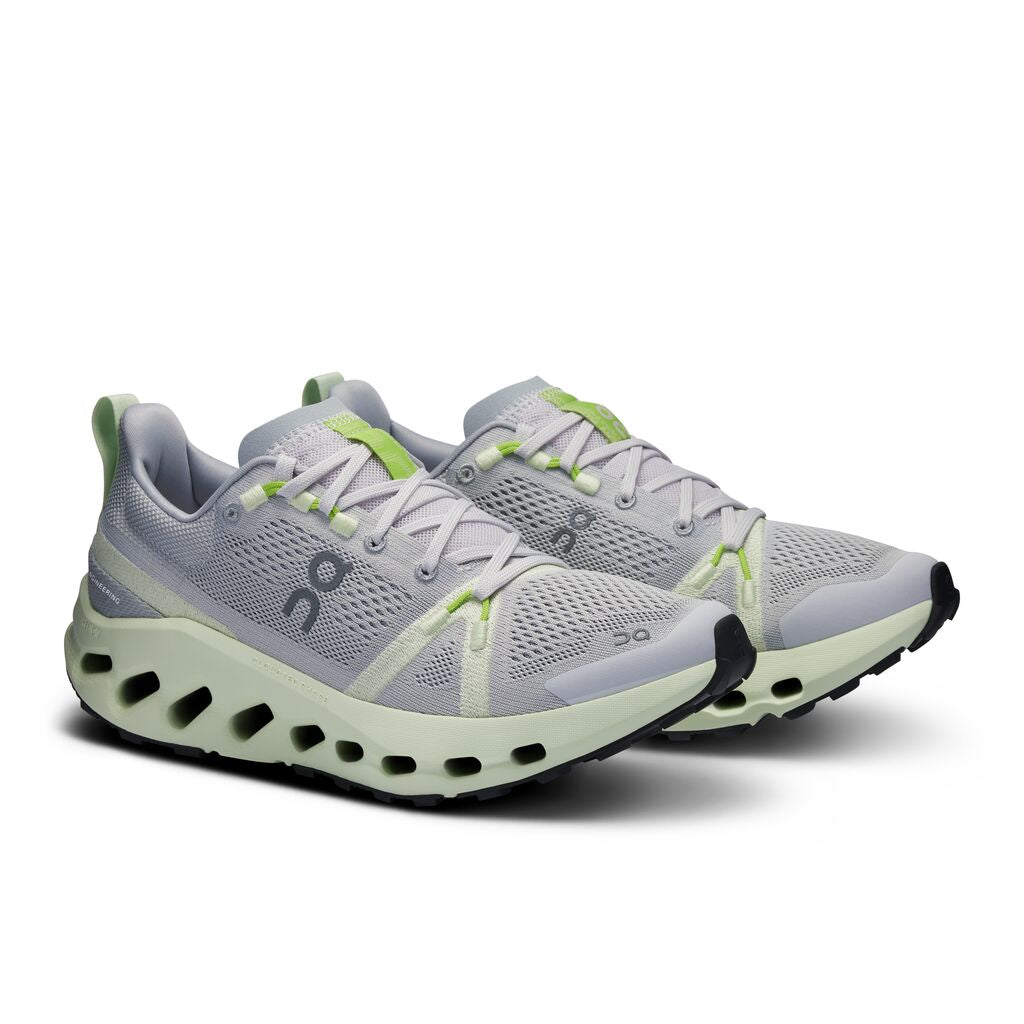 On Women Cloudsurfer Trail Running Shoes - Frost / Lima