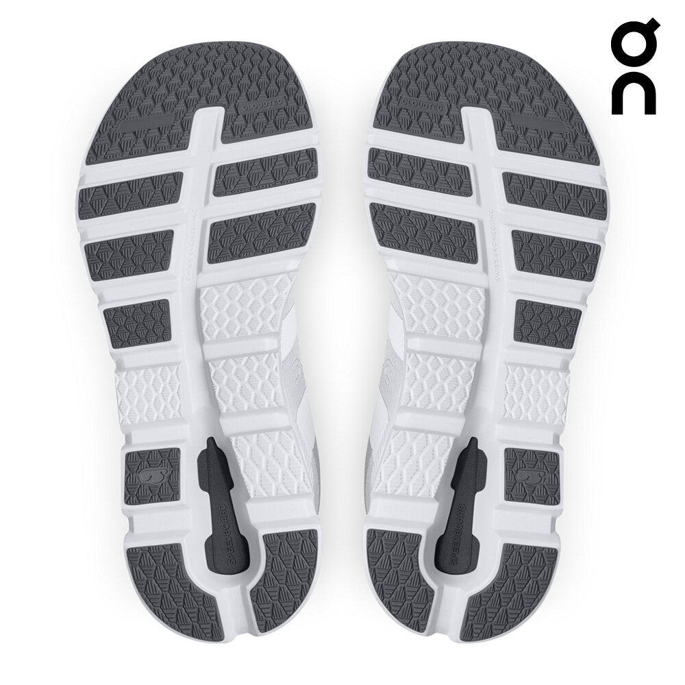 On Women Cloudrunner Wide Running Shoes - White / Frost