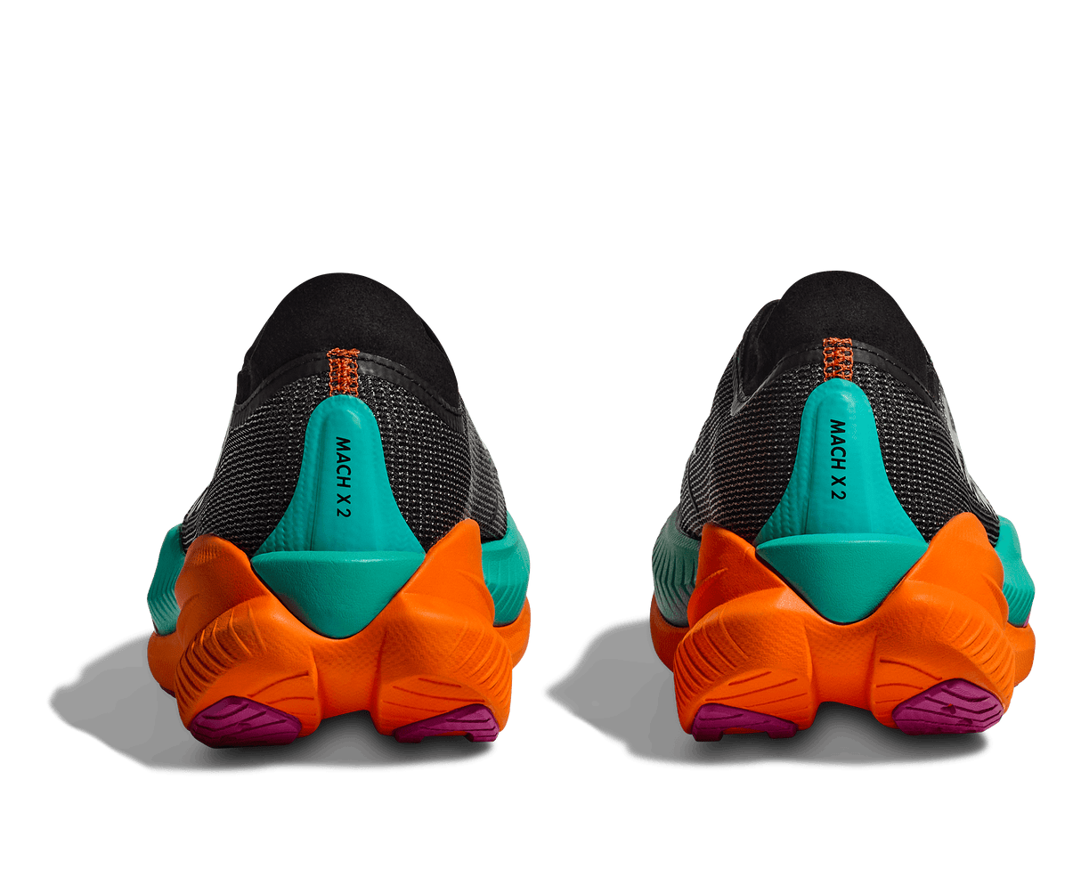 HOKA Men Mach X 2 - Black / Electric Aqua