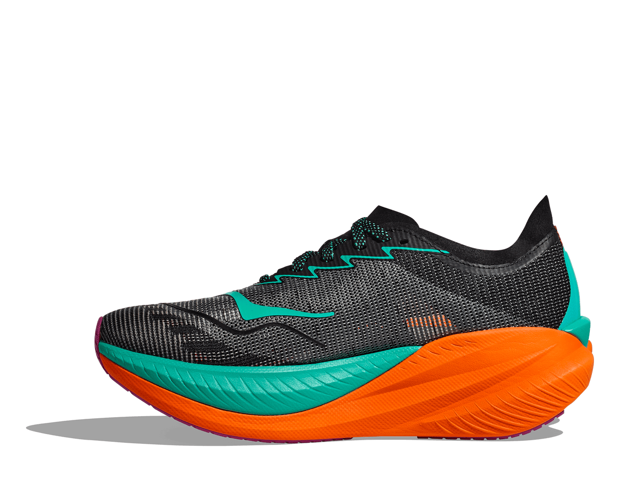 HOKA Men Mach X 2 - Black / Electric Aqua