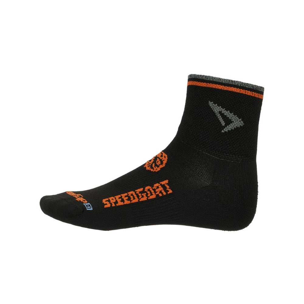 Drymax Lite Trail Running 1/4 Crew - Black/Foliage Green/Orange