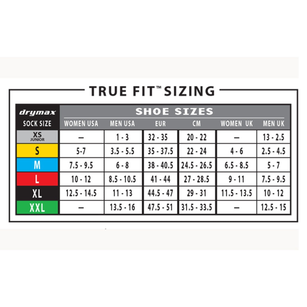 Drymax Lite Trail Running 1/4 Crew - Black/Foliage Green/Orange