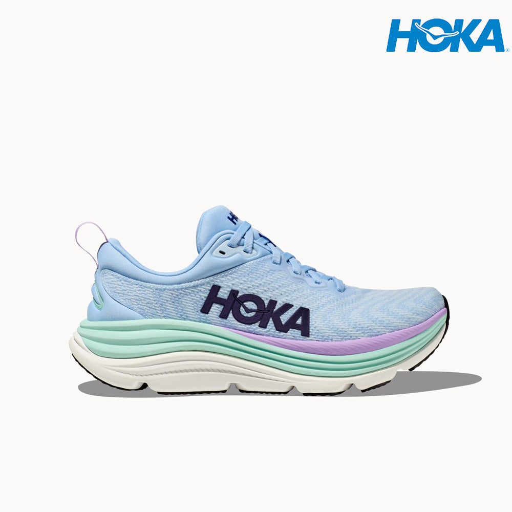 HOKA Women Gaviota 5 Wide Running Shoes - Airy Blue / Sunlit Ocean