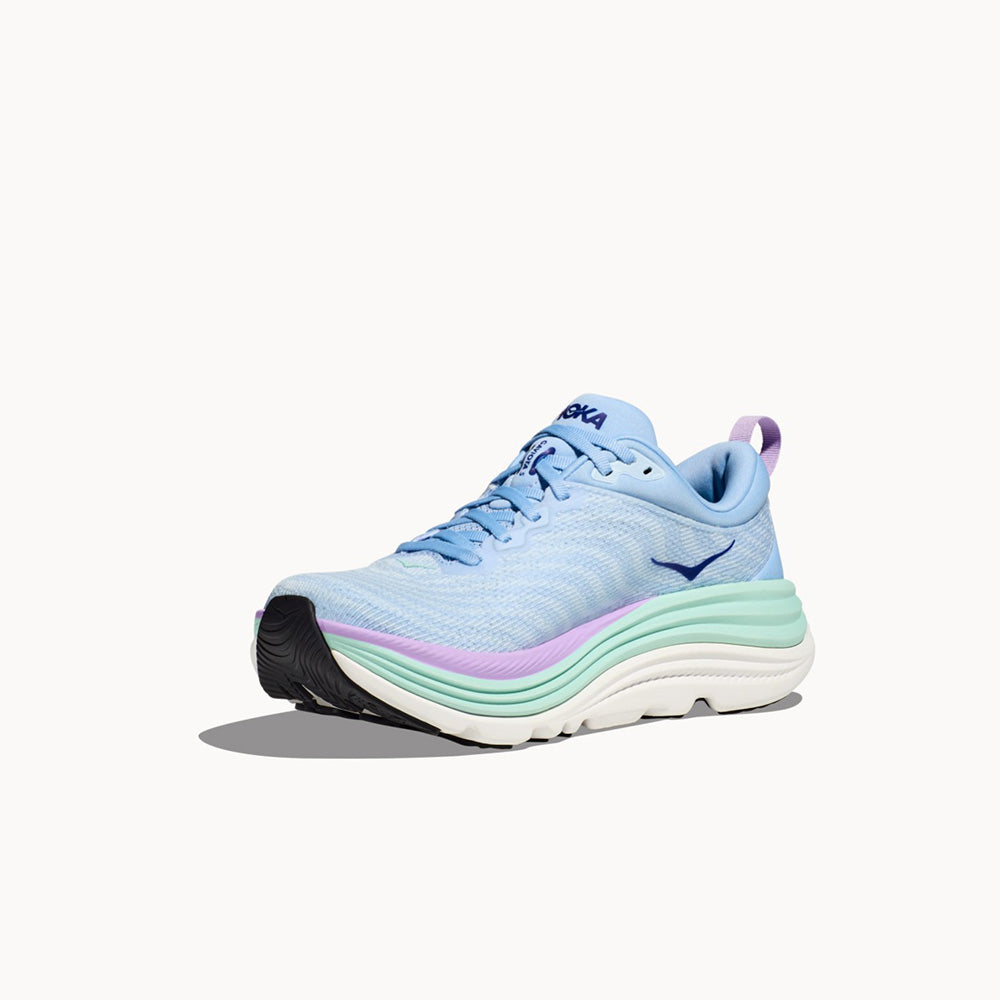 HOKA Women Gaviota 5 Wide Running Shoes - Airy Blue / Sunlit Ocean