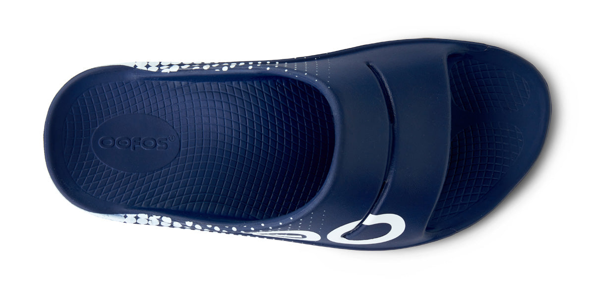 OOFOS Unisex Ooahh Sport Slide Sandal - Navy Matrix