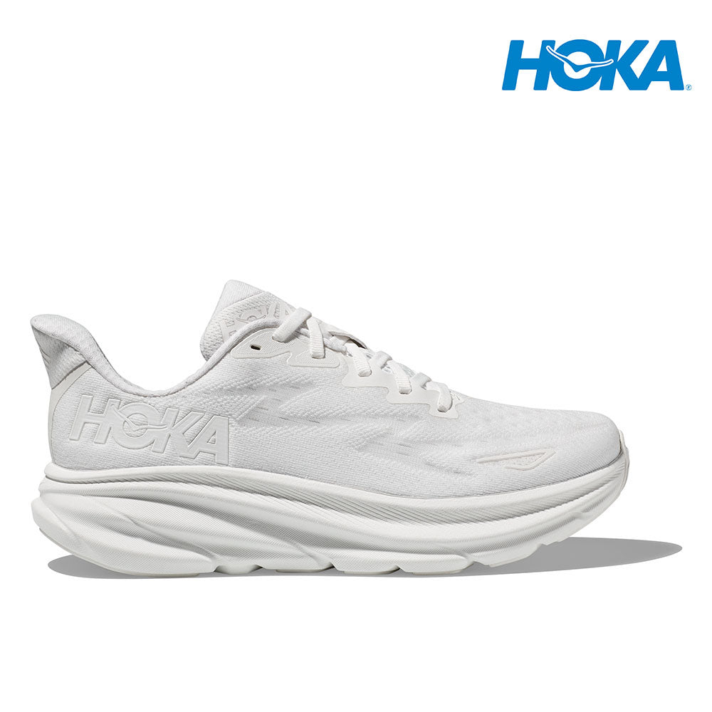 HOKA Women Clifton 9 Running Shoes - White / White