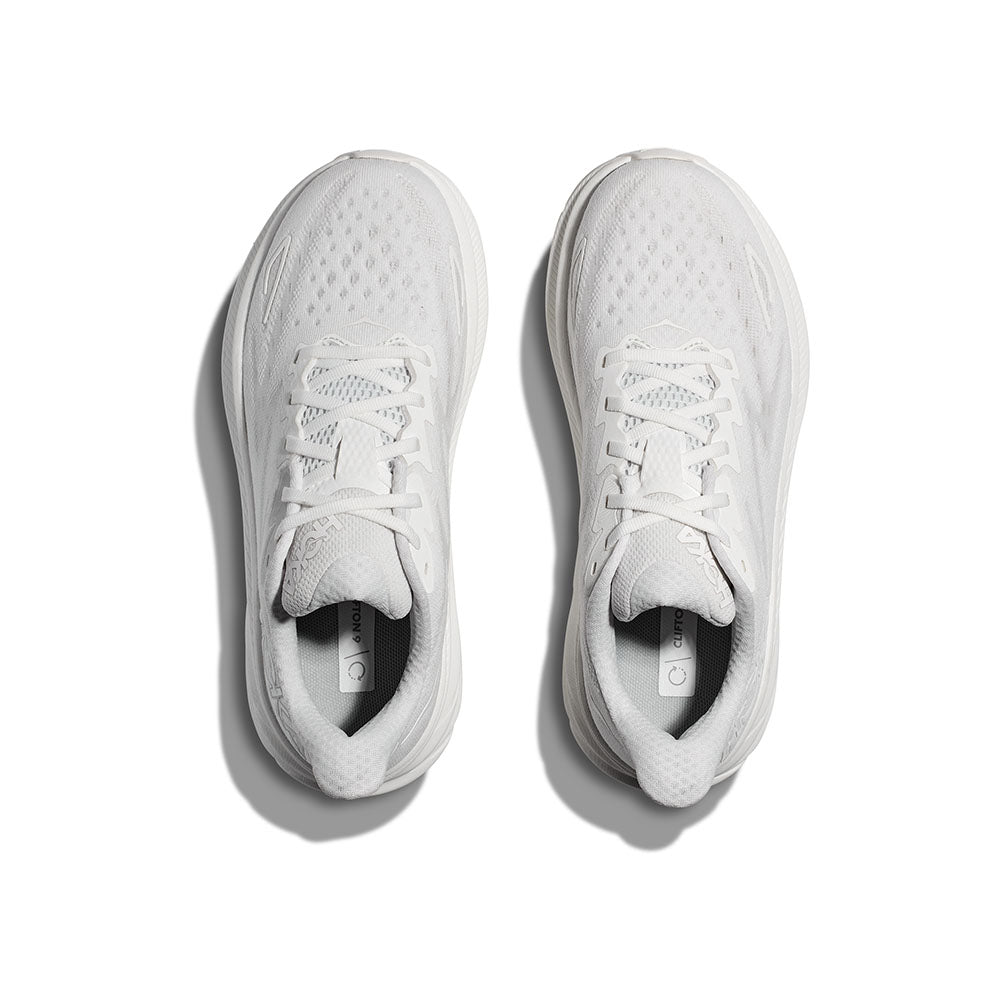 HOKA Women Clifton 9 Running Shoes - White / White