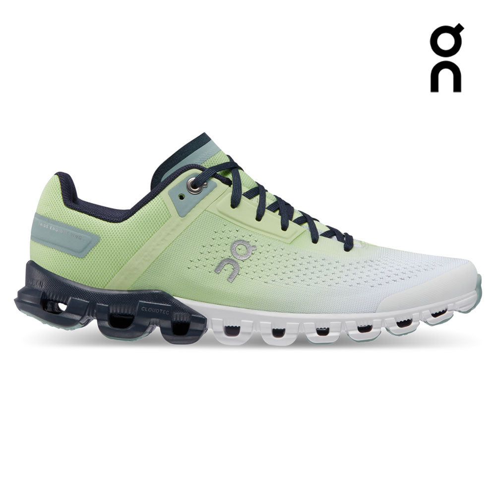 ON Women Cloudflow Running Shoes - Meadow / White