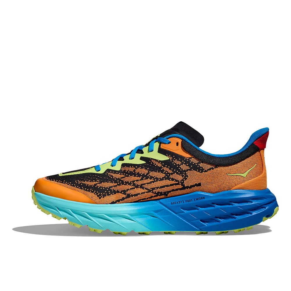 Hoka Men Speedgoat 5 Trail Running Shoes - Solar Flare / Diva Blue