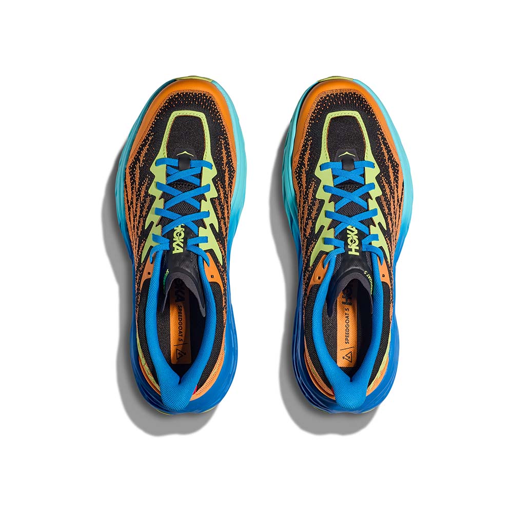 Hoka Men Speedgoat 5 Trail Running Shoes - Solar Flare / Diva Blue