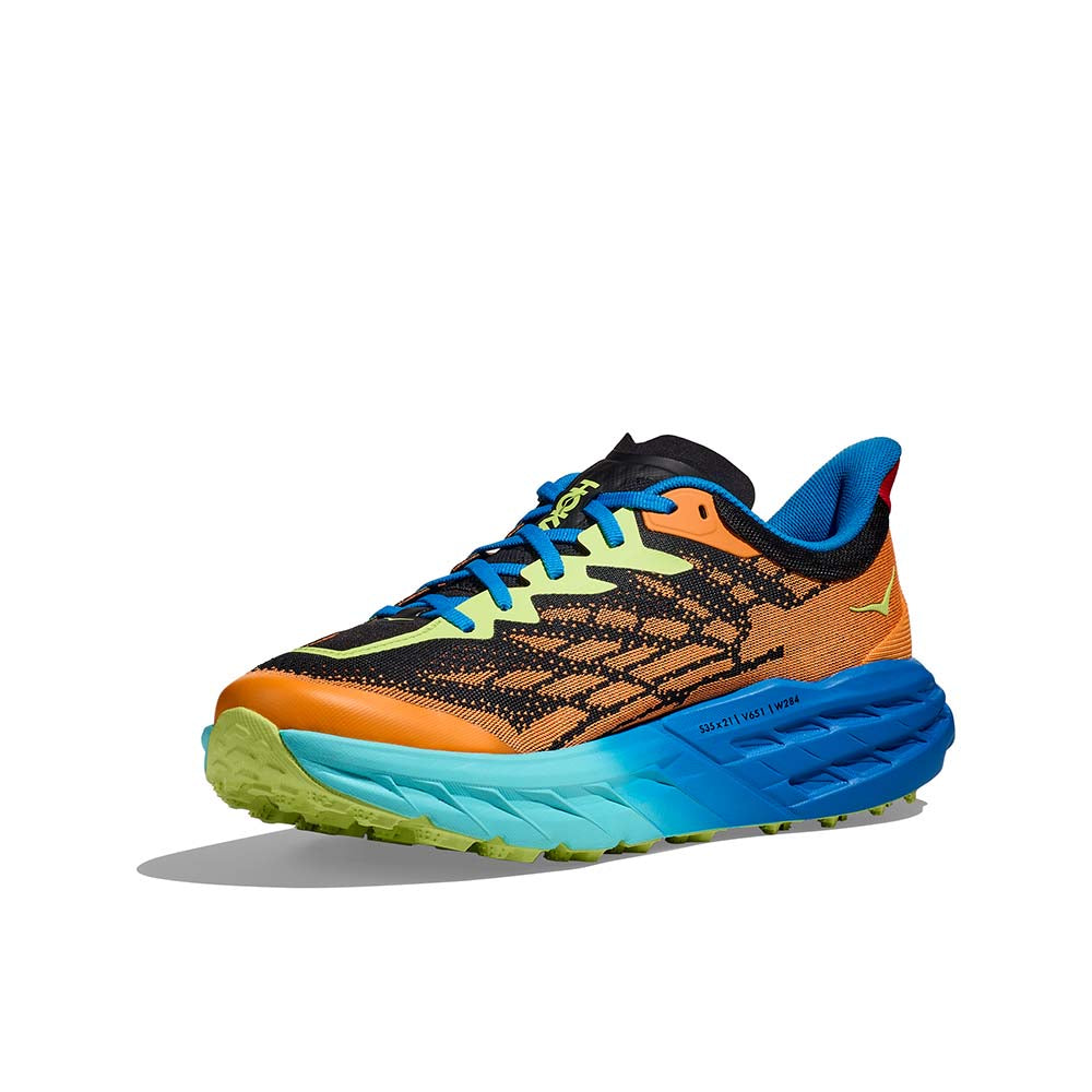 Hoka Men Speedgoat 5 Trail Running Shoes - Solar Flare / Diva Blue