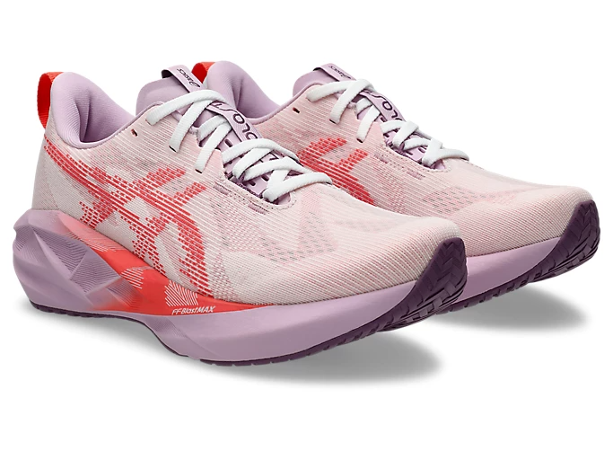 ASICS Women Novablast 5 Wide - White / Coral Reef