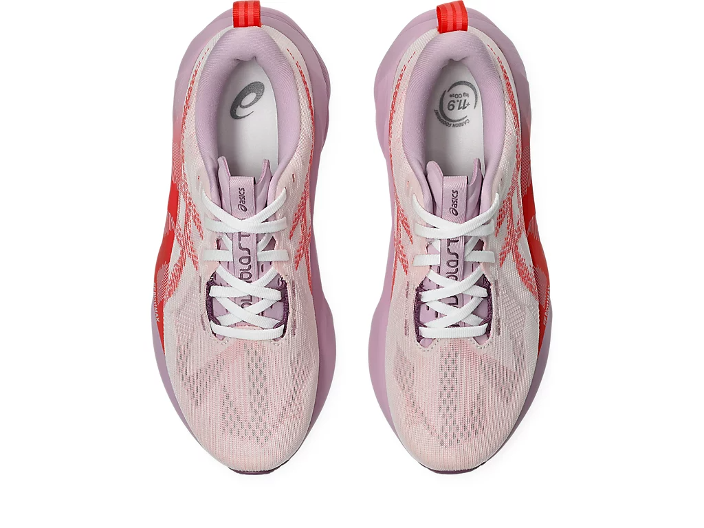 ASICS Women Novablast 5 Wide - White / Coral Reef