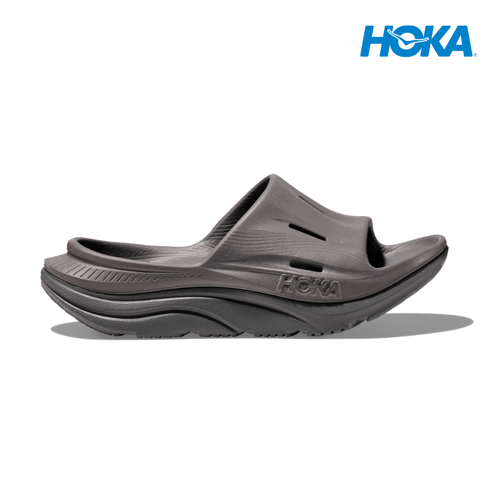 HOKA Unisex Ora Recovery Slide 3 - Grey / Grey