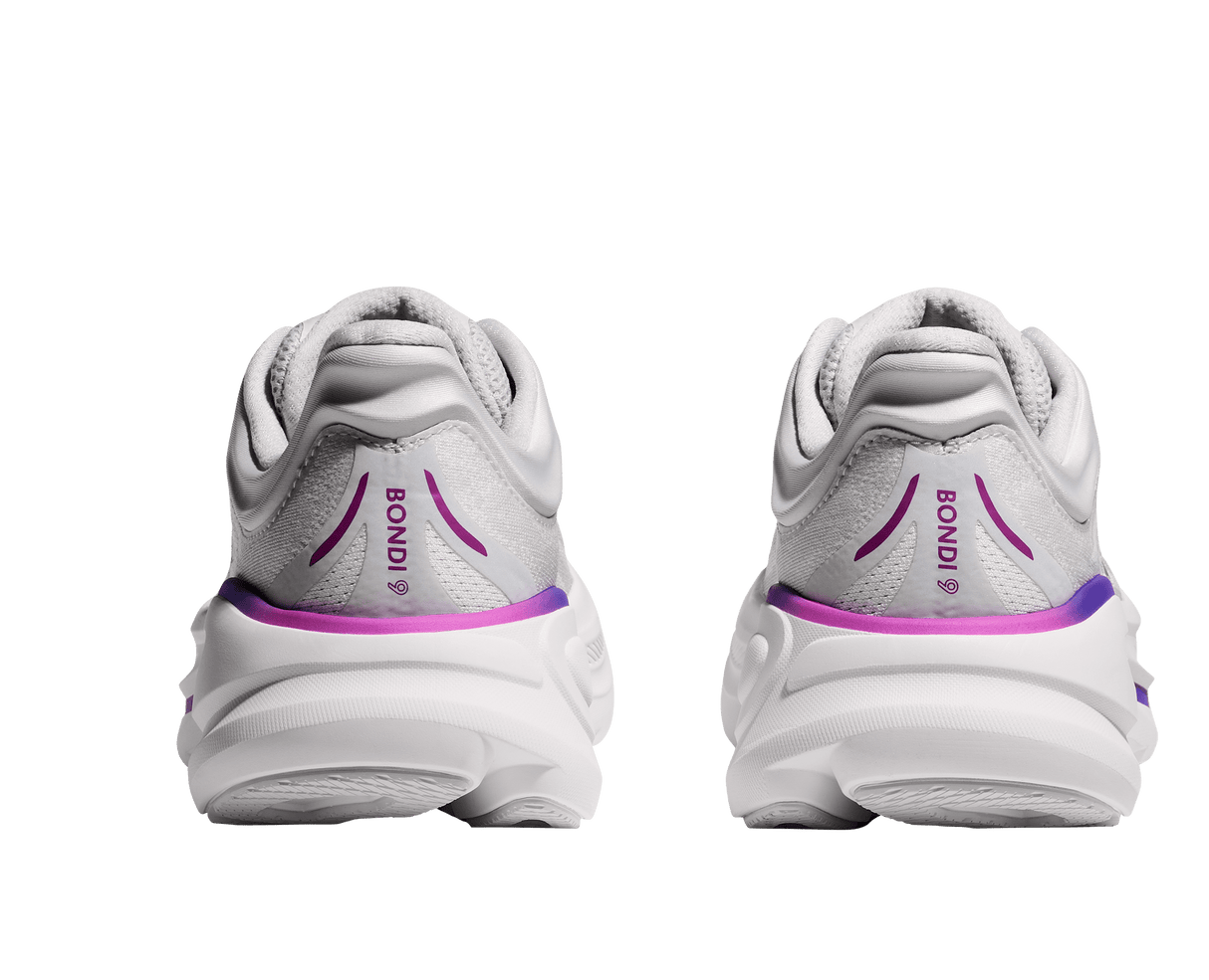 HOKA Women Bondi 9 Wide - Cosmic Grey / White