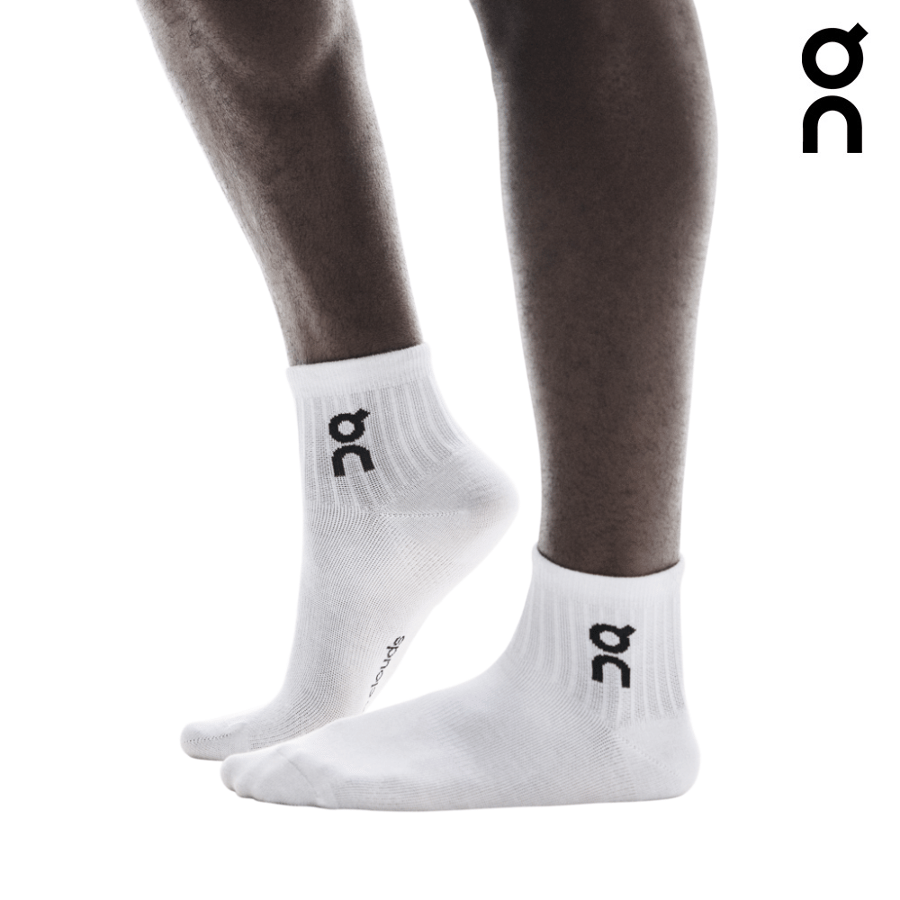 On Unisex Logo Sock Mid 3-Pack - White