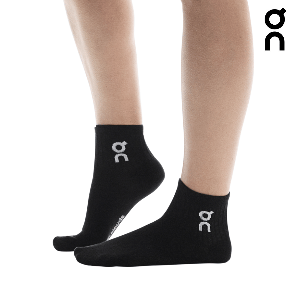 On Unisex Logo Sock Mid 3-Pack - Black