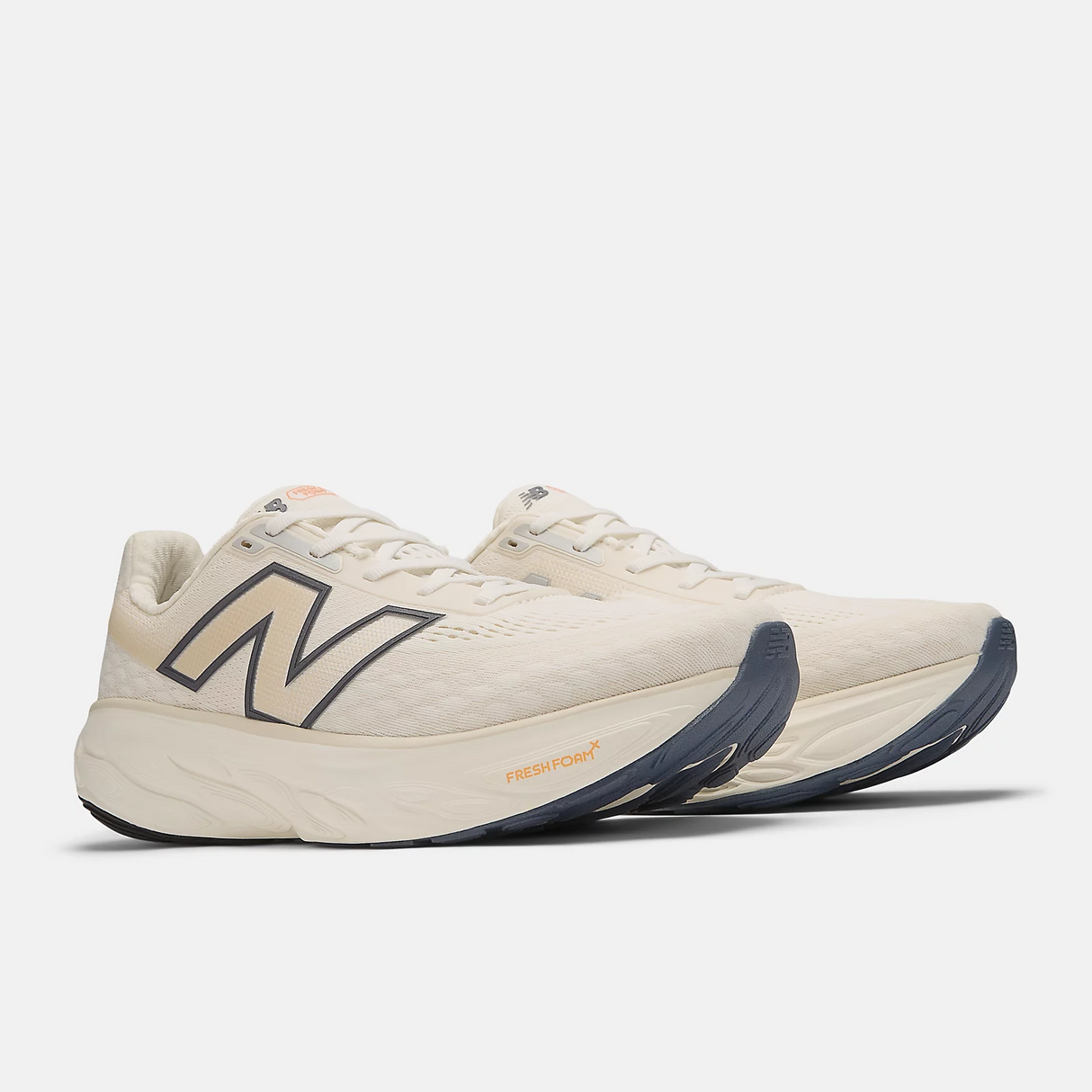 New Balance Men Fresh Foam X 1080 V14 Wide - Sea Salt / Vintage Indigo