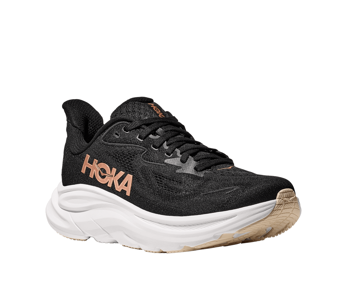 HOKA Women Clifton 10 - Black / Rose Gold
