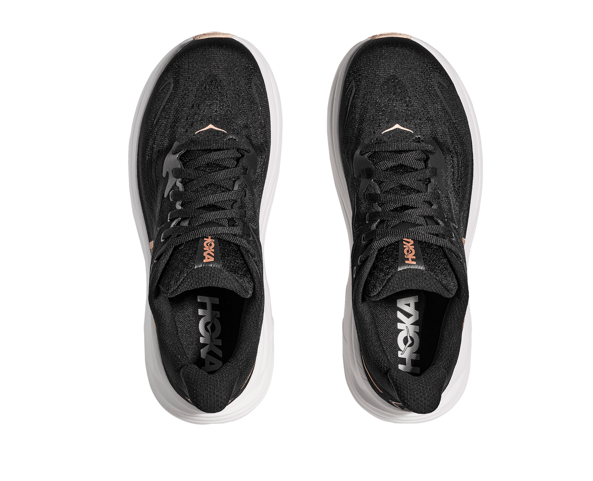 HOKA Women Clifton 10 - Black / Rose Gold