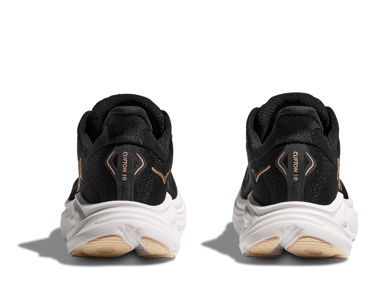 HOKA Women Clifton 10 - Black / Rose Gold