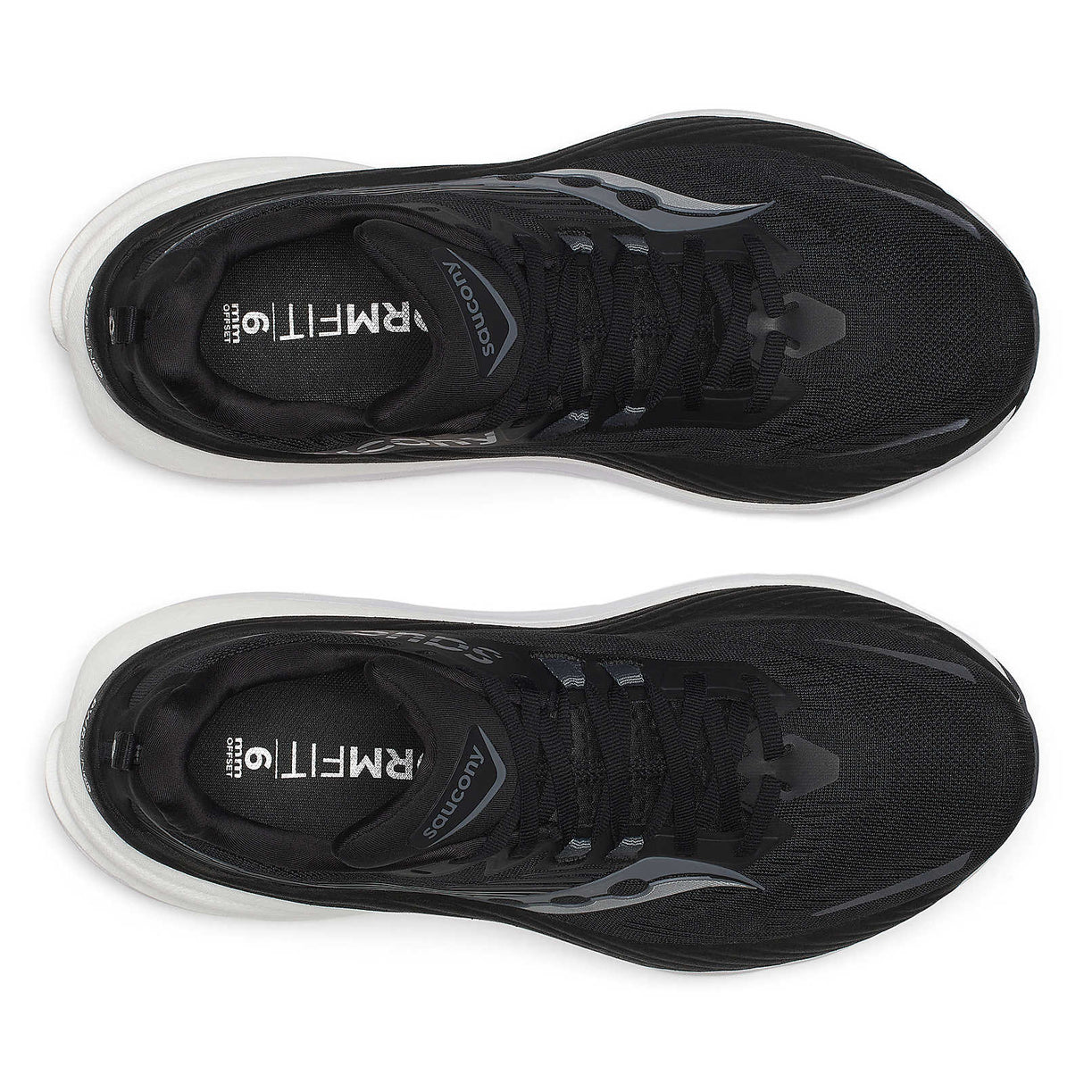 Saucony Men Hurricane 24 Wide - Black / Carbon