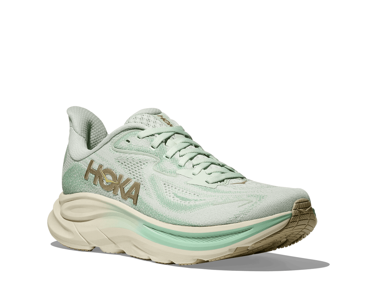 HOKA Women Clifton 10 Wide - Sea Glass / Jadeite