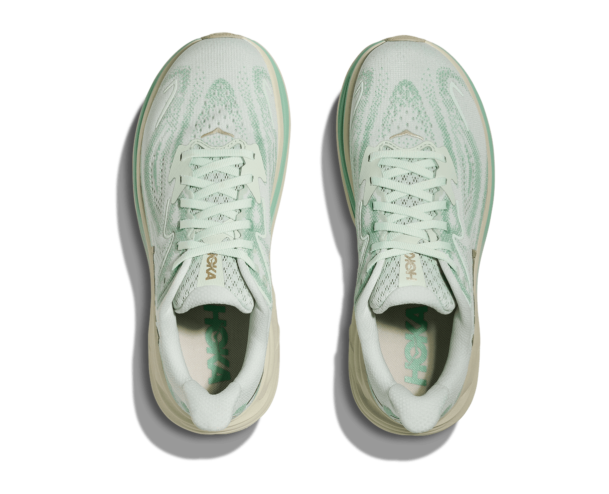 HOKA Women Clifton 10 Wide - Sea Glass / Jadeite