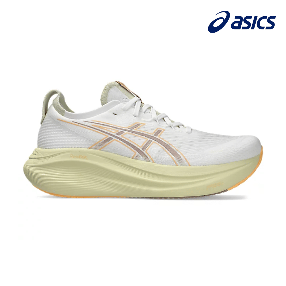 ASICS Men Gel-Nimbus 27 Wide - White / Fawn