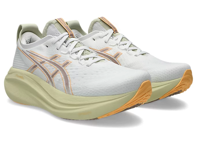 ASICS Men Gel-Nimbus 27 Wide - White / Fawn