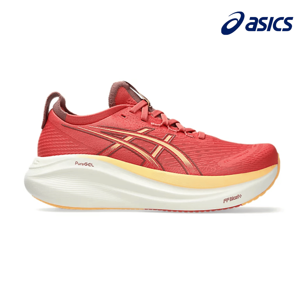 ASICS Women Gel-Nimbus 27 Wide - Dark Pink Clay / Orange Glow