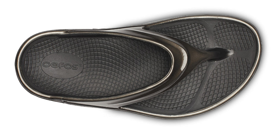 OOFOS Women OOmega Luxe Sandal - Titanium Mirror