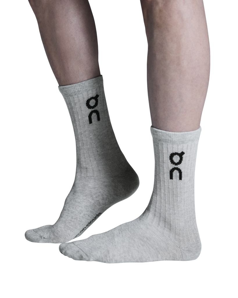 On Unisex Logo Sock High 3-Pack - Heather Gray